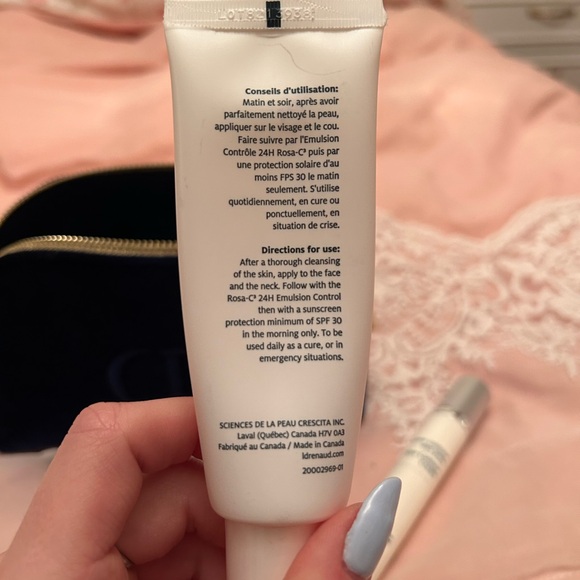 Dior Navy Velvet Double-Zip Cosmetic Pouch with Embossed CD - Picture 4 of 11